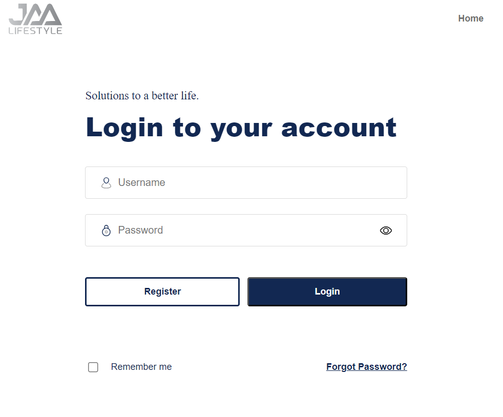 jaa lifestyle login id and password